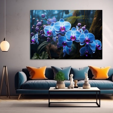 Blue Orchid Flower Painting